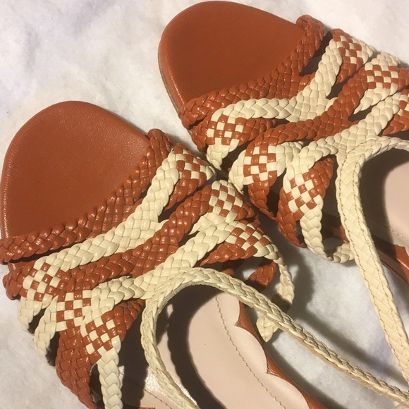 Miss “L” Fire 🔥 braided leather sandals 👡 NWT - Picture 3 of 7